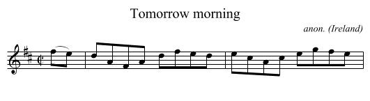 Tomorrow morning - staff notation