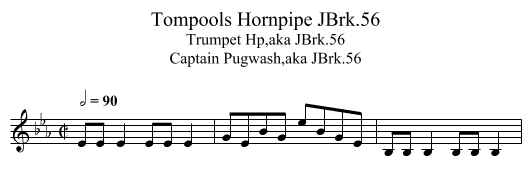 Tompools Hornpipe JBrk.56 - staff notation
