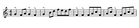 Tom's Birthday Reel - staff notation