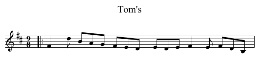 Tom's - staff notation