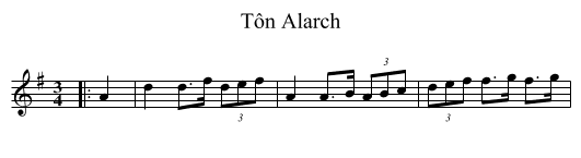 Tôn Alarch - staff notation