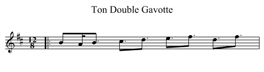 Ton Double Gavotte - staff notation