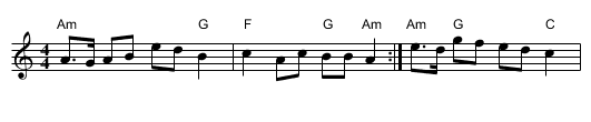 Ton double plin - staff notation