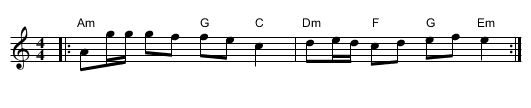 Ton simple plin - staff notation