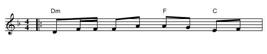 Ton simple plin - staff notation
