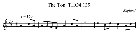 Ton. THO4.139, The - staff notation