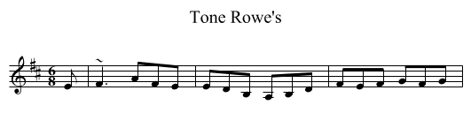 Tone Rowe's - staff notation