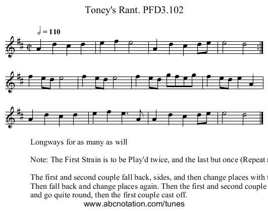 Toney's Rant. PFD3.102 - staff notation