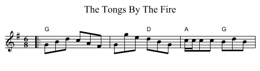 Tongs By The Fire, The  - staff notation