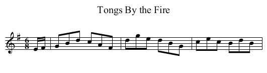 Tongs By the Fire - staff notation