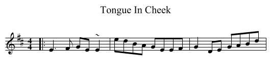 Tongue In Cheek - staff notation