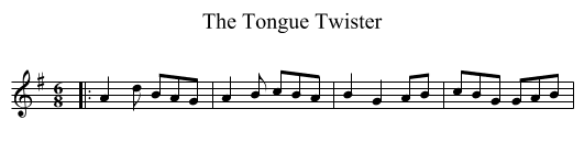 Tongue Twister, The  - staff notation