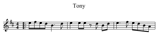 Tony - staff notation