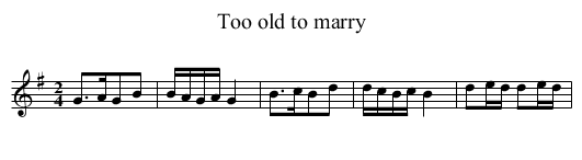 Too old to marry - staff notation