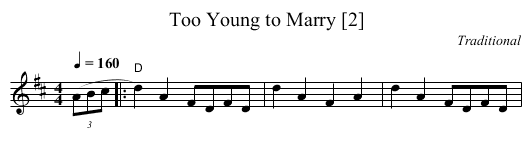 Too Young to Marry [2] - staff notation