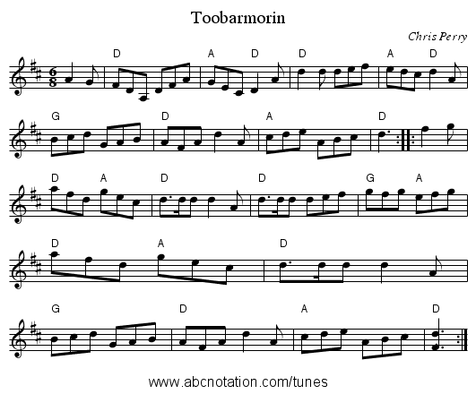Toobarmorin - staff notation