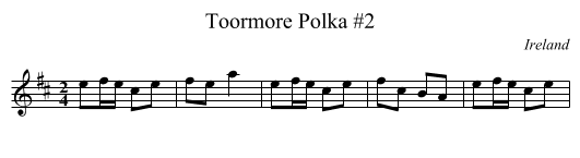 Toormore Polka #2 - staff notation