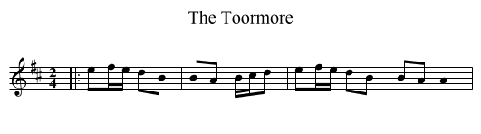 Toormore, The  - staff notation