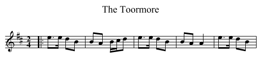 Toormore, The  - staff notation