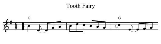 Tooth Fairy - staff notation
