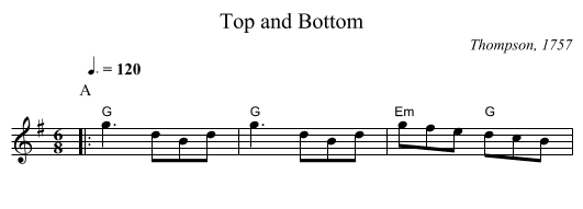 Top and Bottom - staff notation