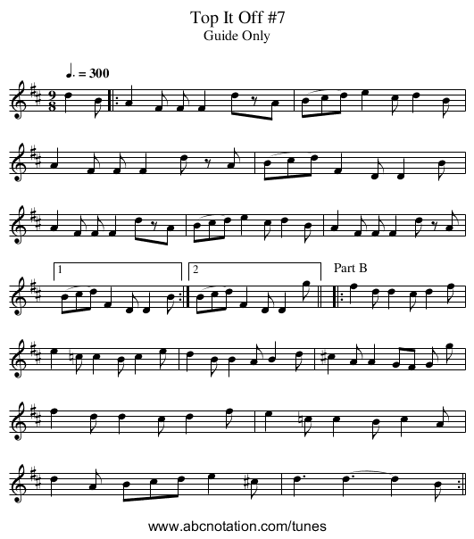 Top It Off #7 - staff notation