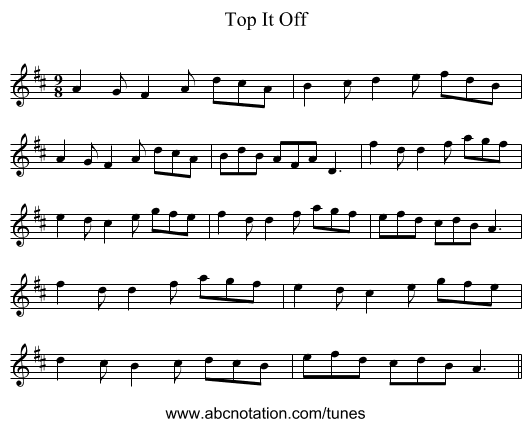 Top It Off - staff notation