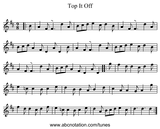 Top It Off - staff notation