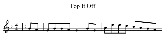 Top It Off - staff notation