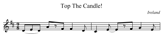 Top The Candle! - staff notation