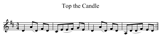 Top the Candle - staff notation