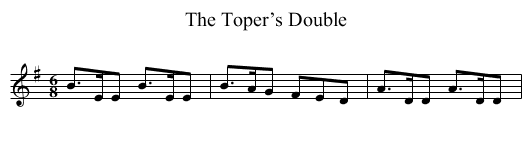 Toper’s Double, The - staff notation