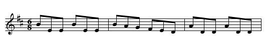 Toper's Double - staff notation