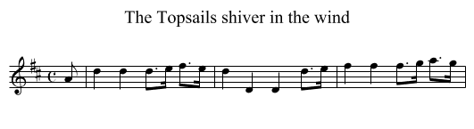 Topsails shiver in the wind, The - staff notation