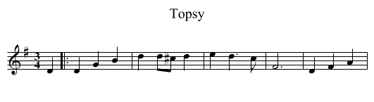 Topsy - staff notation