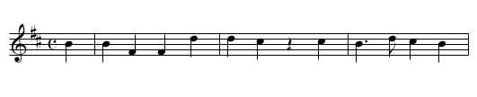 Toriad y Dydd - staff notation