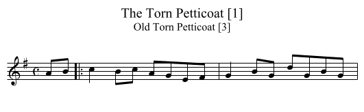 Torn Petticoat [1], The - staff notation