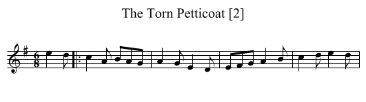 Torn Petticoat [2], The - staff notation