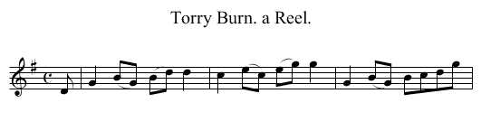 Torry Burn. a Reel. - staff notation