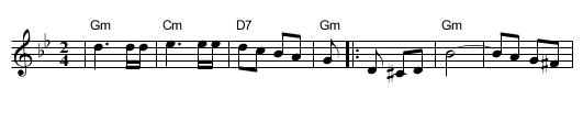 Toska po rodina - staff notation
