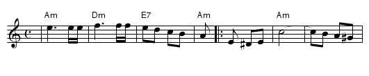 Toska po rodina - staff notation
