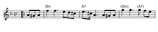Toska po rodina - staff notation