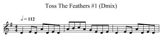 Toss The Feathers #1 (Dmix) - staff notation