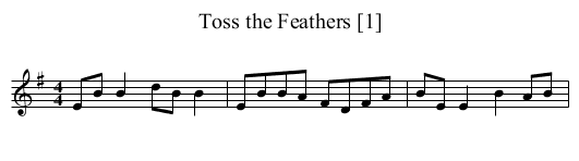 Toss the Feathers [1] - staff notation