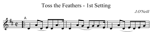 Toss the Feathers - 1st Setting - staff notation