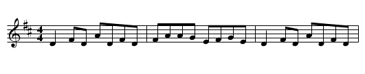 Toss the Feathers (D Version) - staff notation