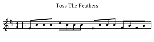 Toss The Feathers - staff notation