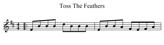 Toss The Feathers - staff notation