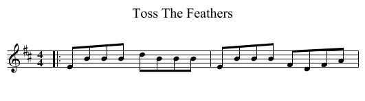 Toss The Feathers - staff notation