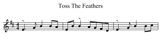 Toss The Feathers - staff notation